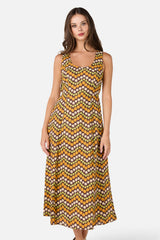 Sally Retro Midi Dress