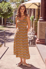 Sally Retro Midi Dress