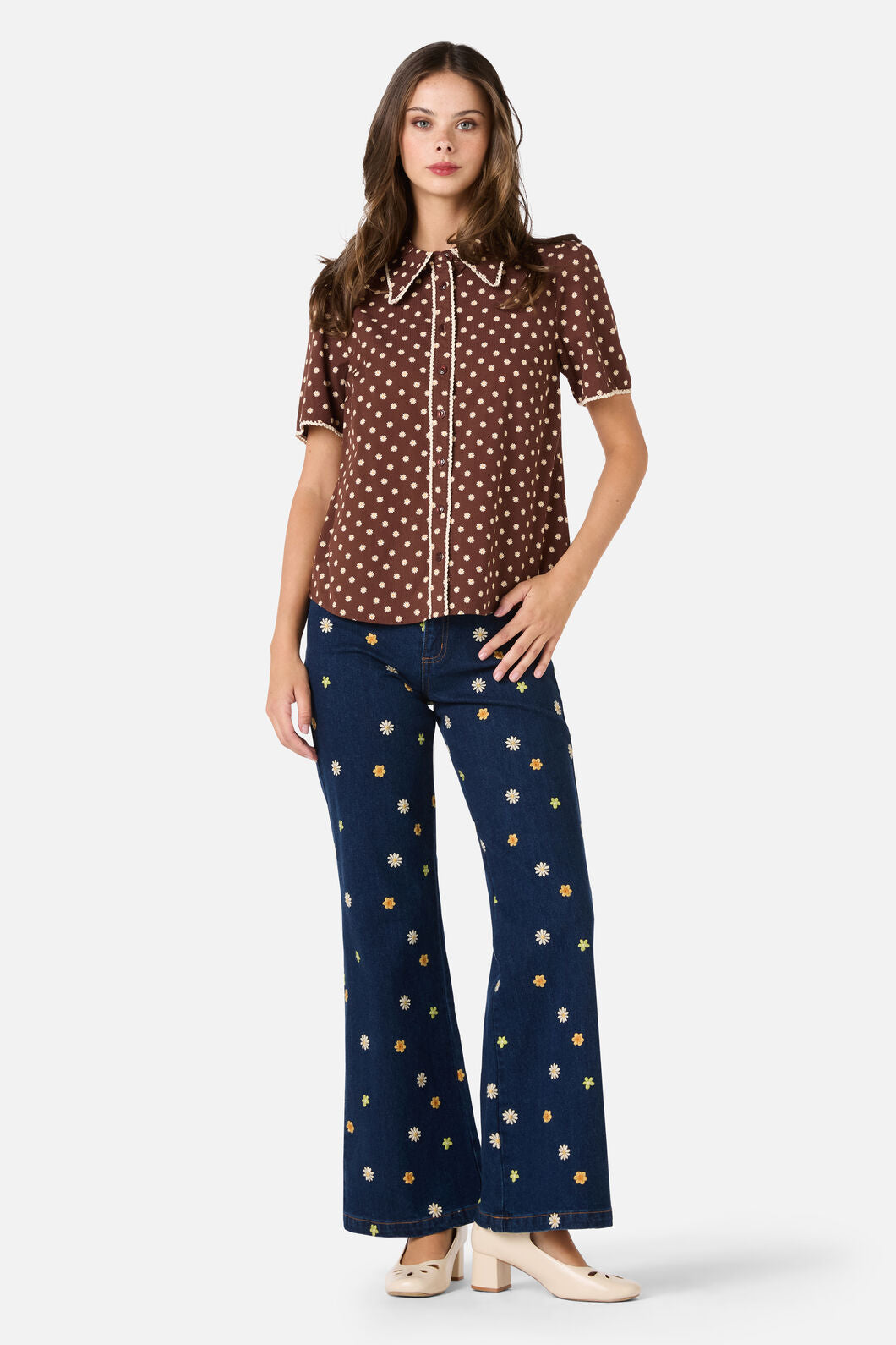 Ditsy Daisy Retro Blouse