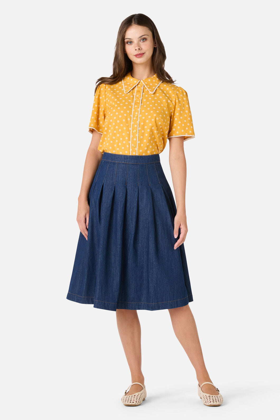 Ditsy Daisy Retro Blouse