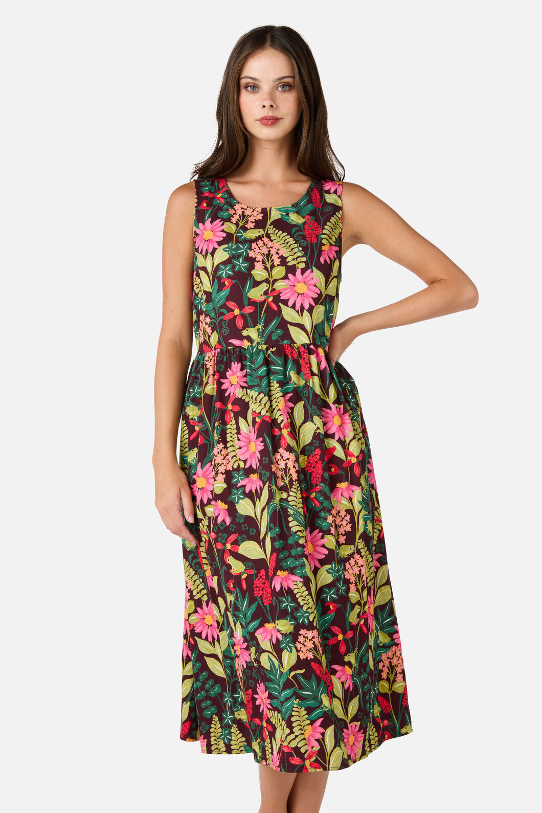 Tiana Tree Frog Midi Dress