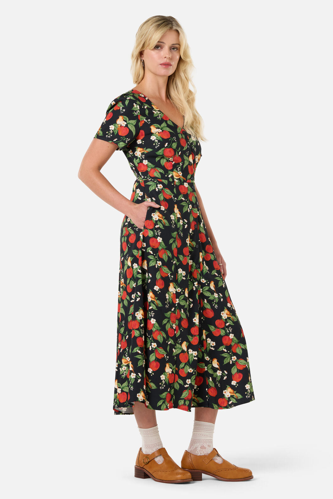 Apple Blossom Midi Dress