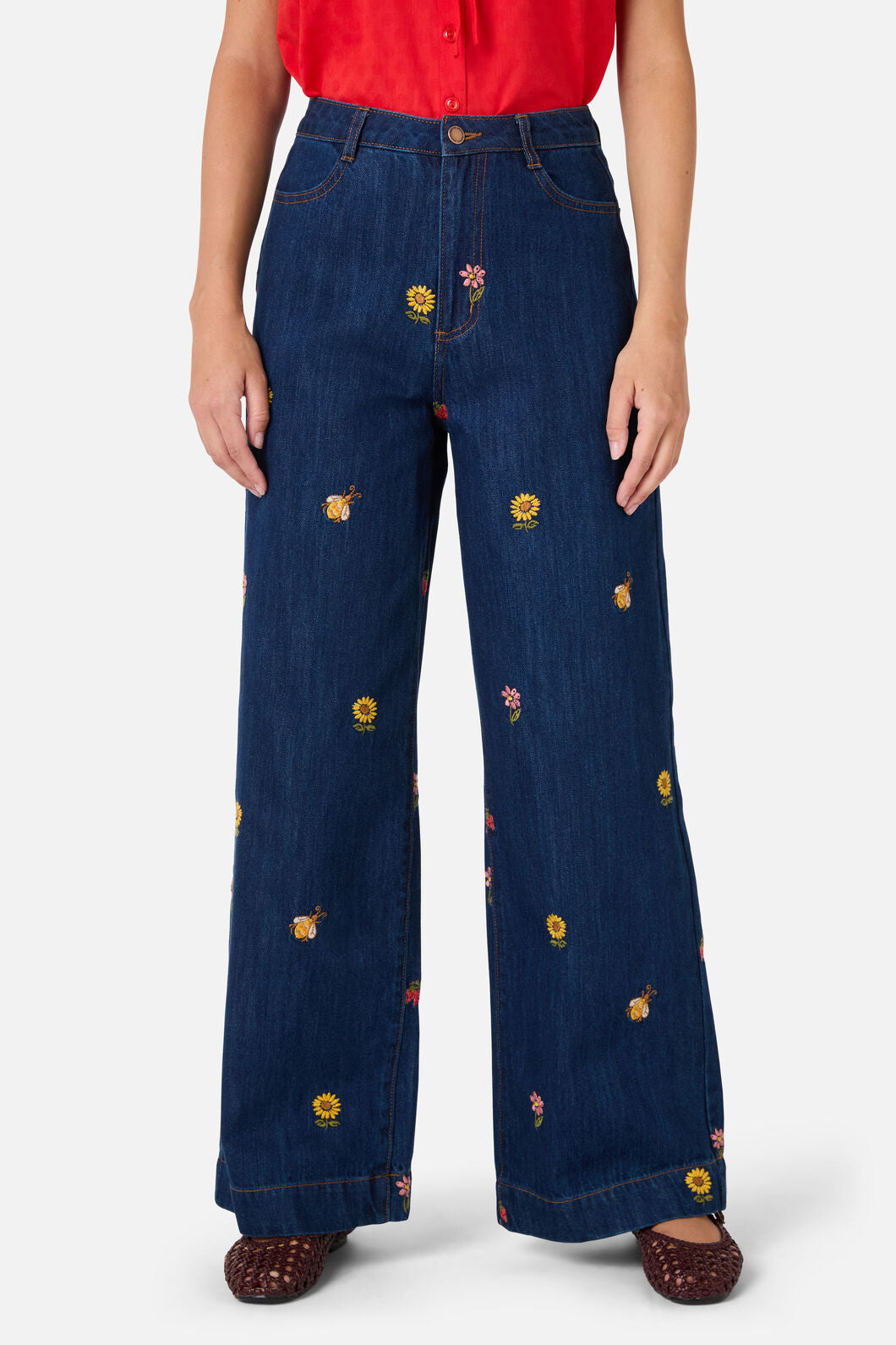 Honey Bee Embroidered Jean