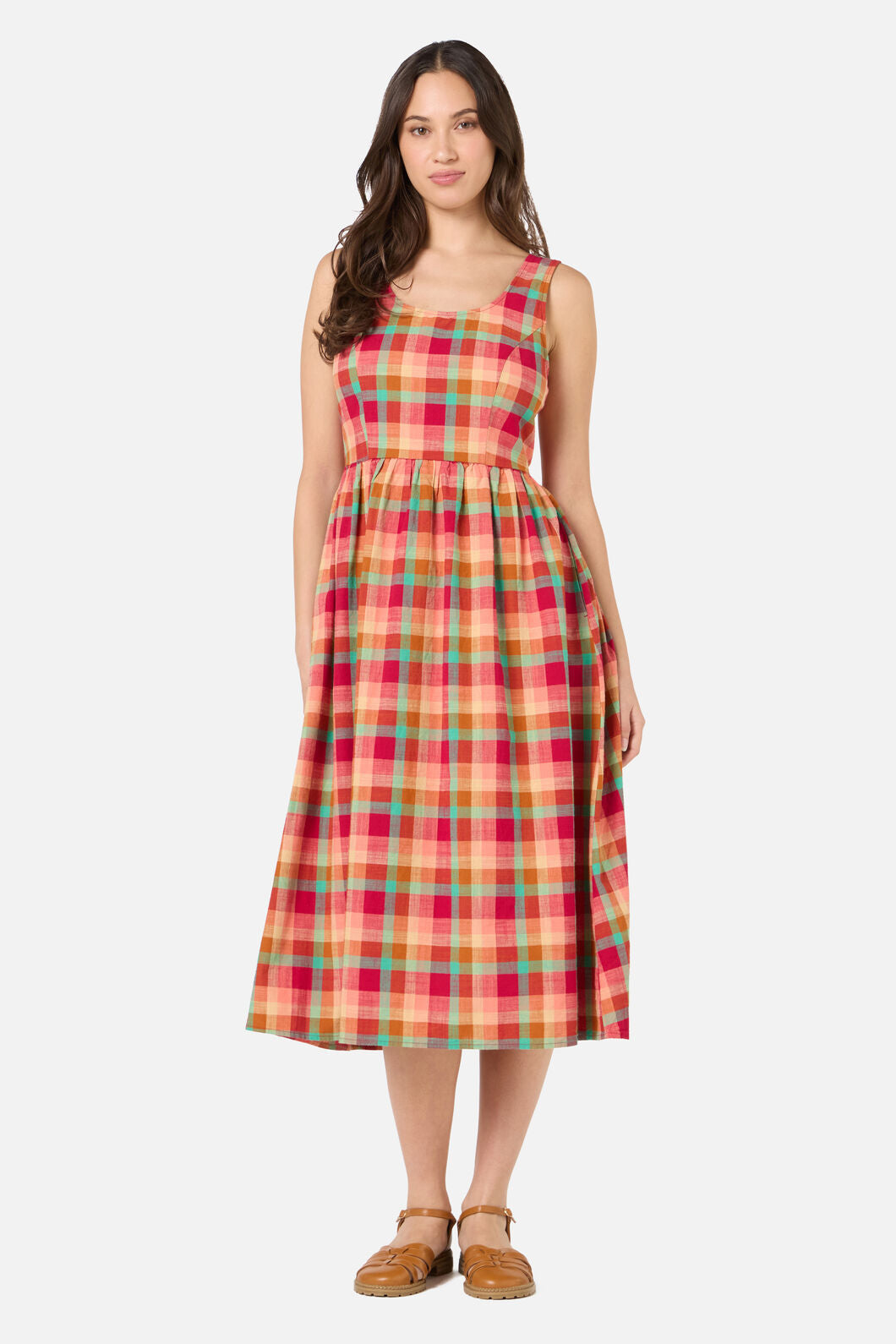 Piper Check Midi Dress