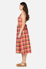 Piper Check Midi Dress