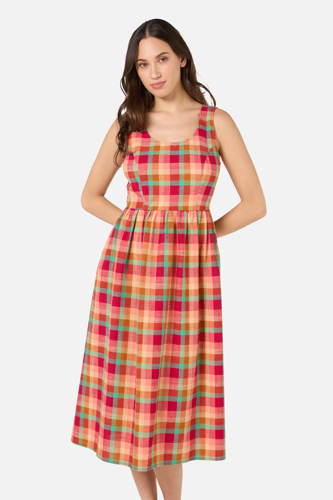 Piper Check Midi Dress