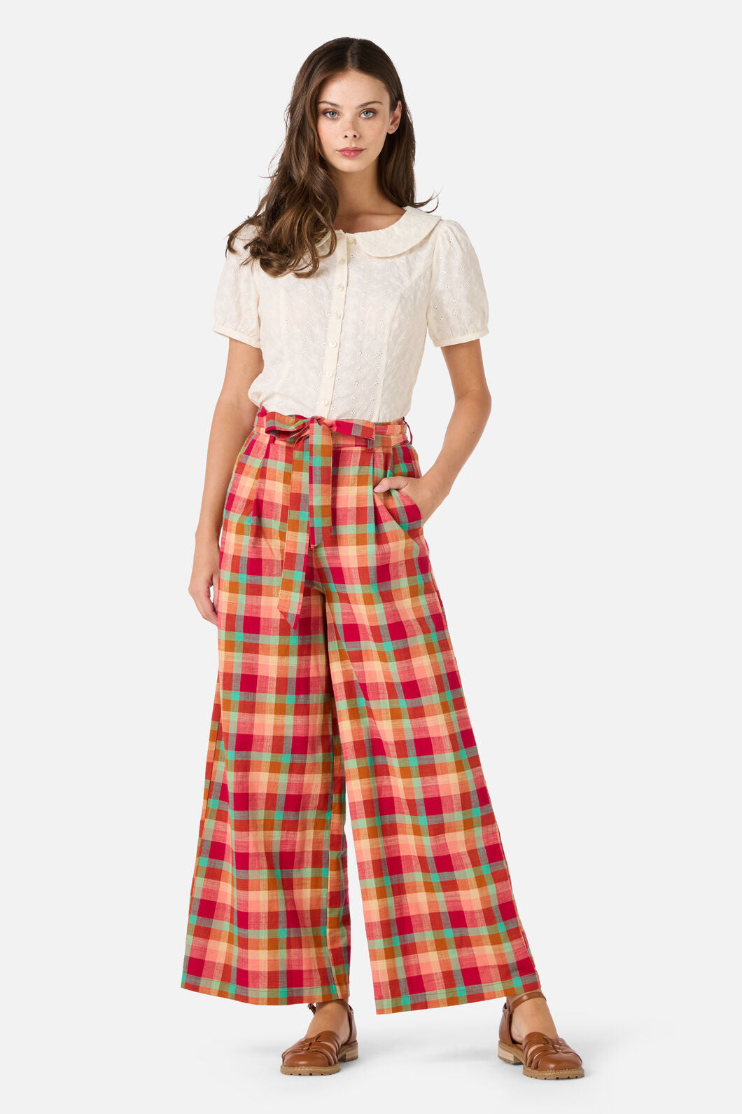 Piper Check Wide Leg Culotte