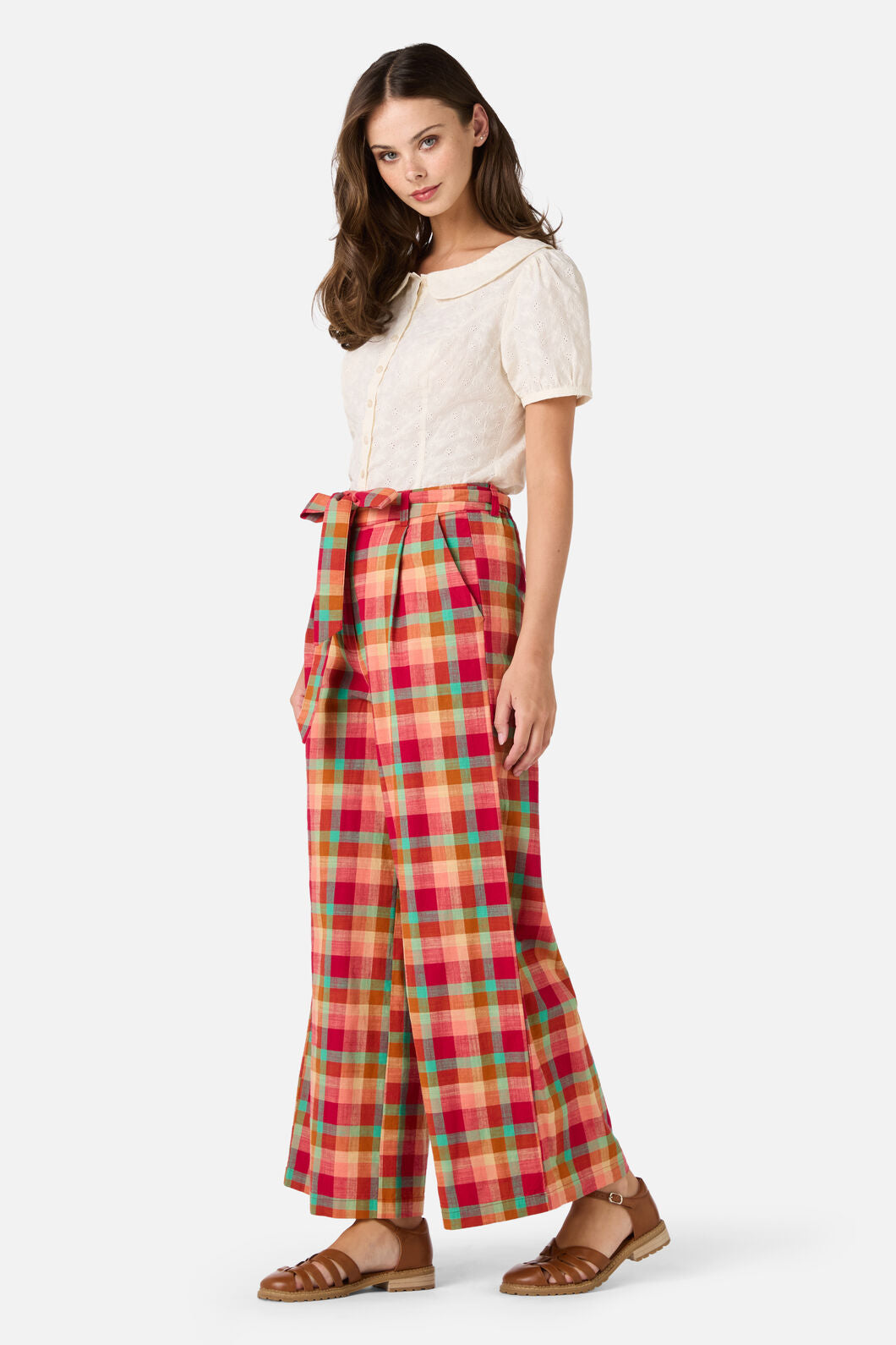 Piper Check Wide Leg Culotte