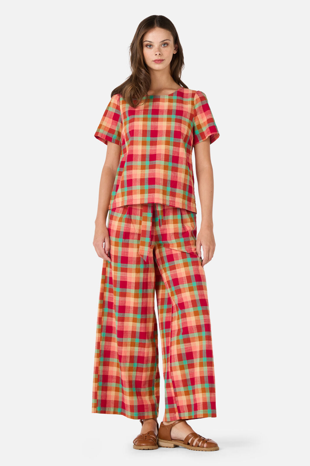 Piper Check Wide Leg Culotte