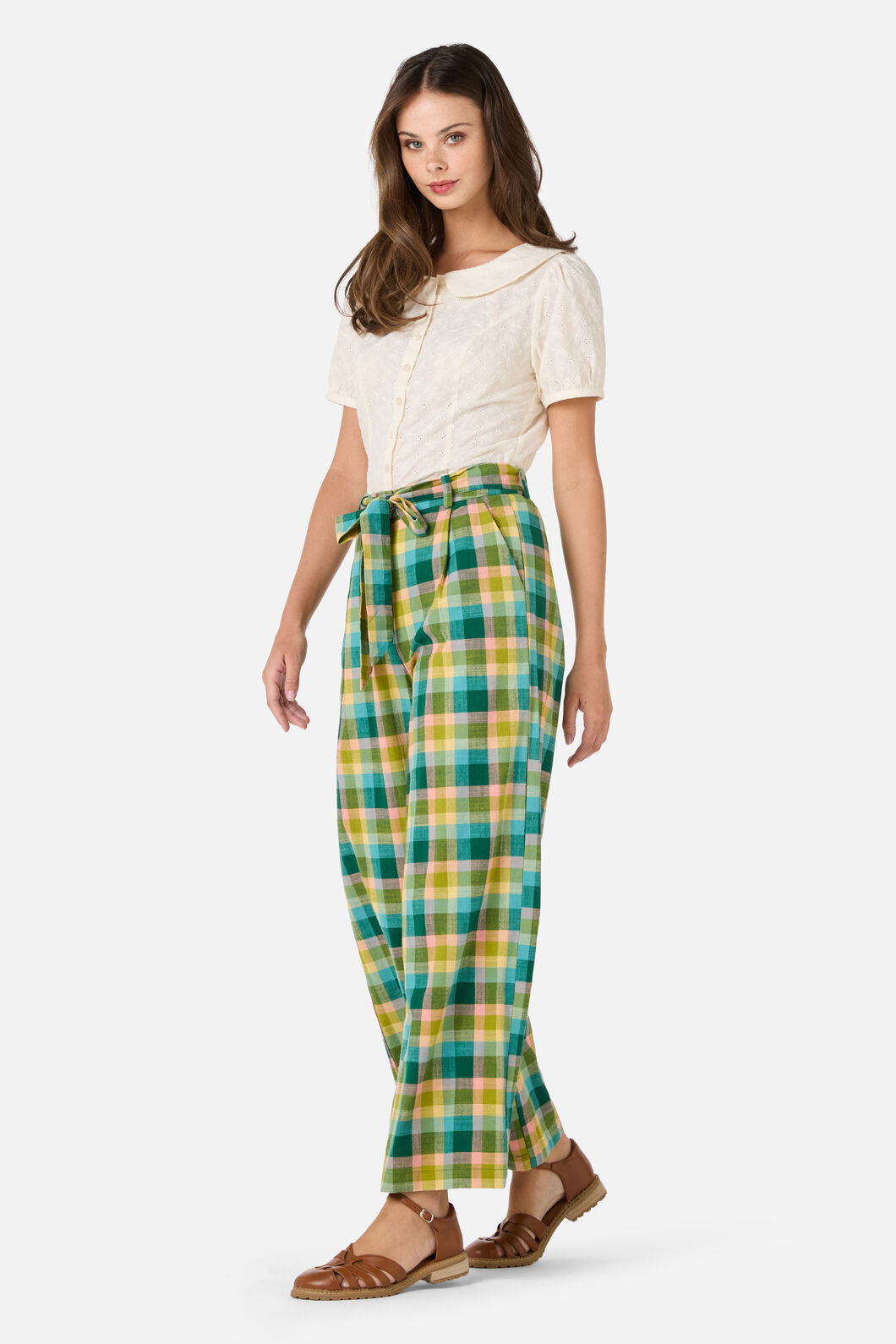Piper Check Wide Leg Culotte