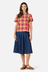 Piper Check Short Sleeve Top