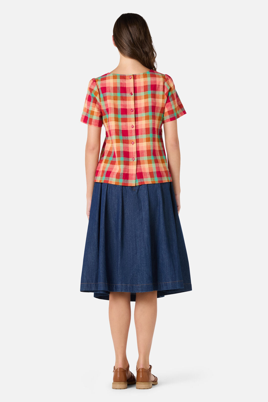 Piper Check Short Sleeve Top