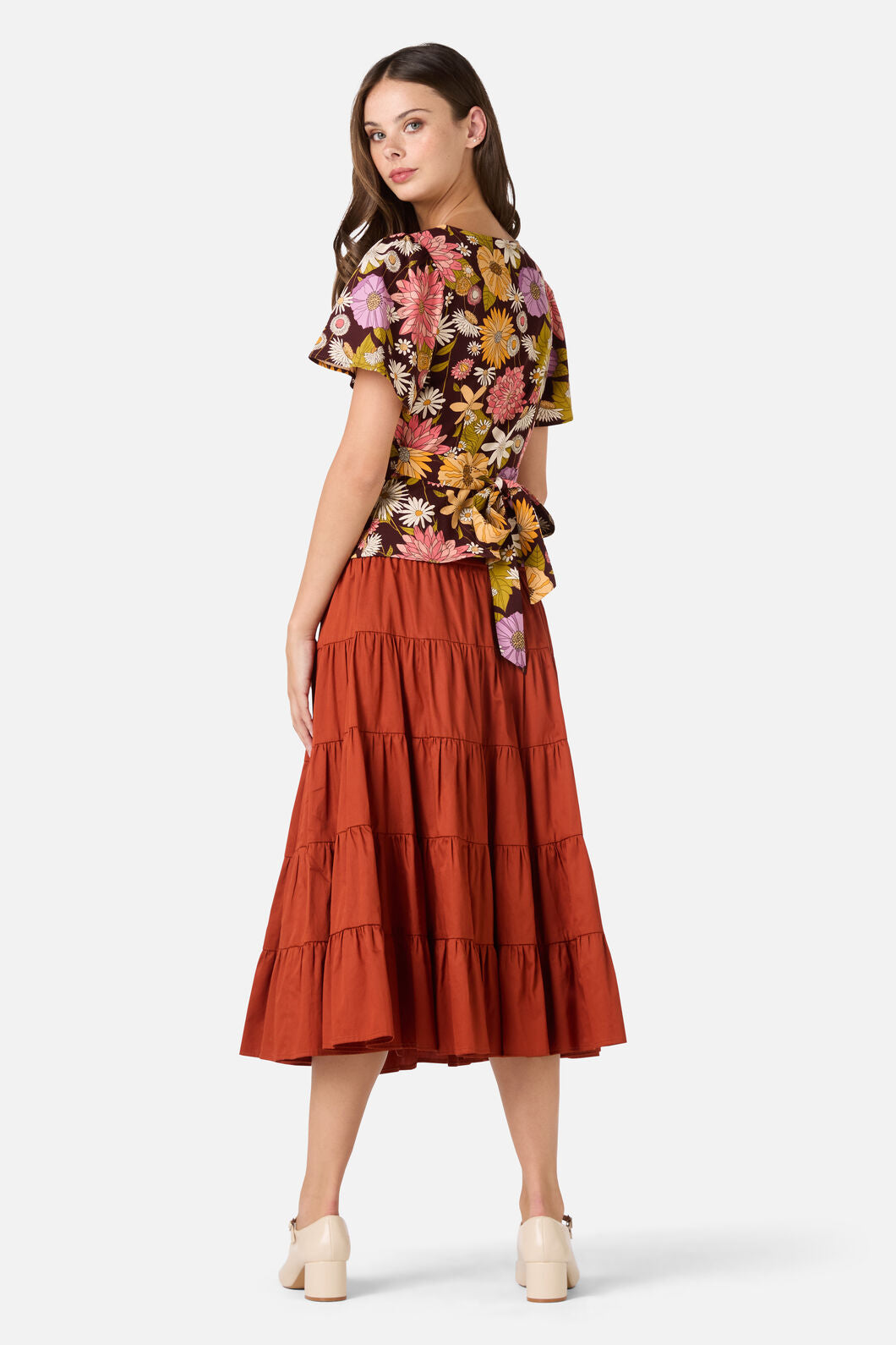 Leonie Floral Top with Tie Back