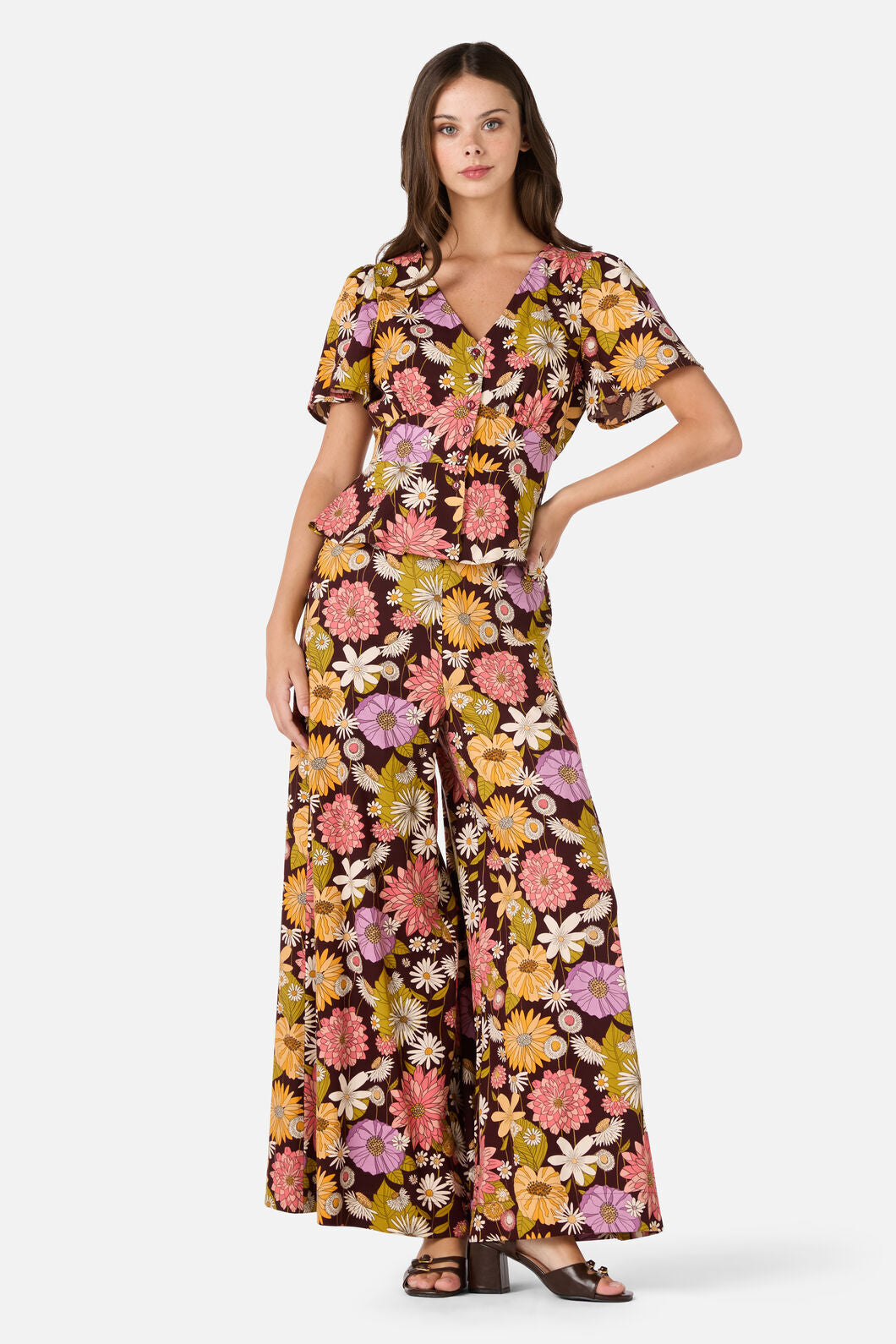 Leonie Floral Top with Tie Back