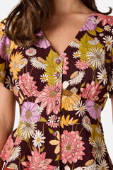 Leonie Floral Top with Tie Back