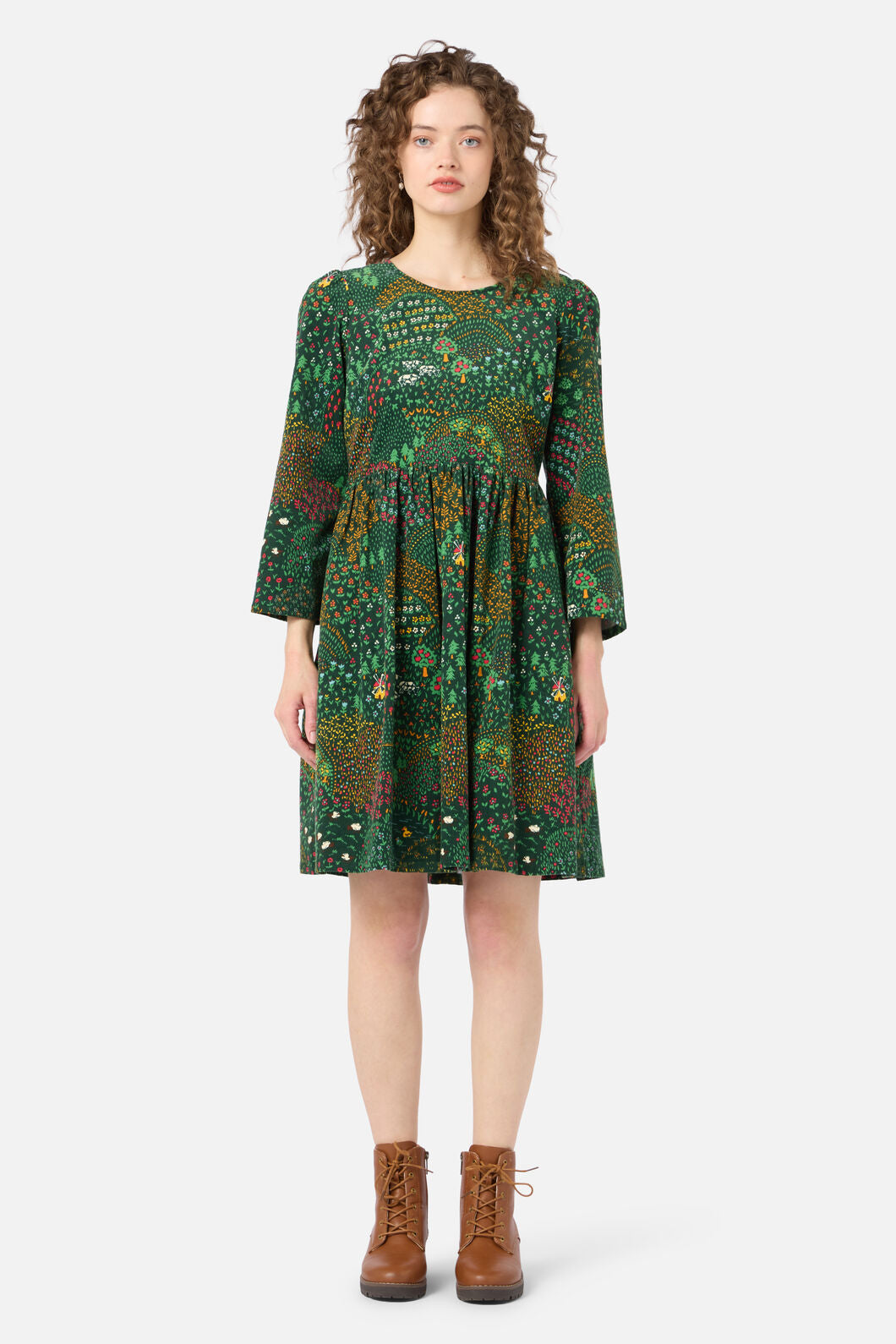 Rolling Hills Corduroy Smock Dress