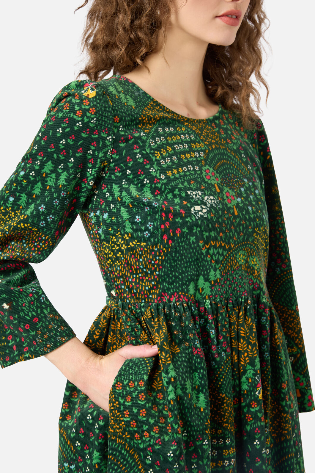 Rolling Hills Corduroy Smock Dress