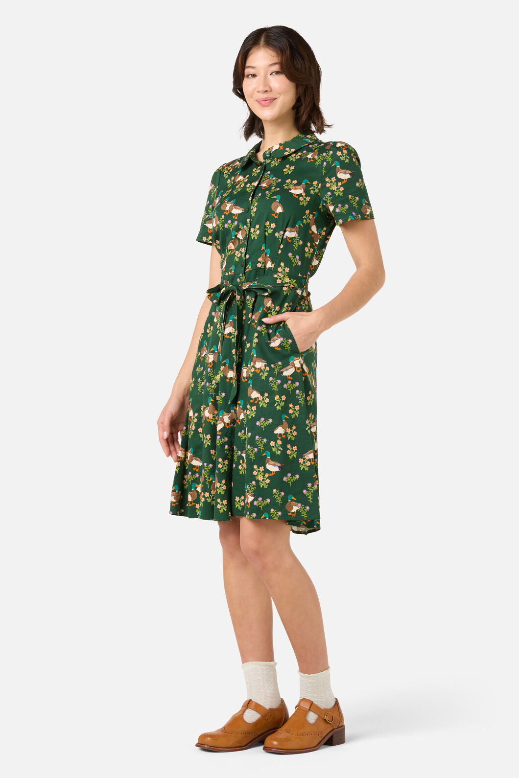 Sweet Ducks Mini Shirt Dress
