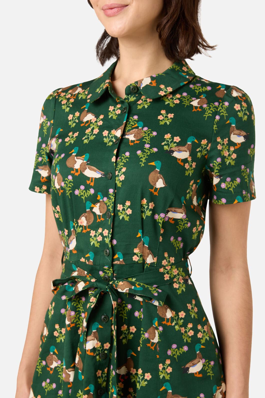 Sweet Ducks Mini Shirt Dress