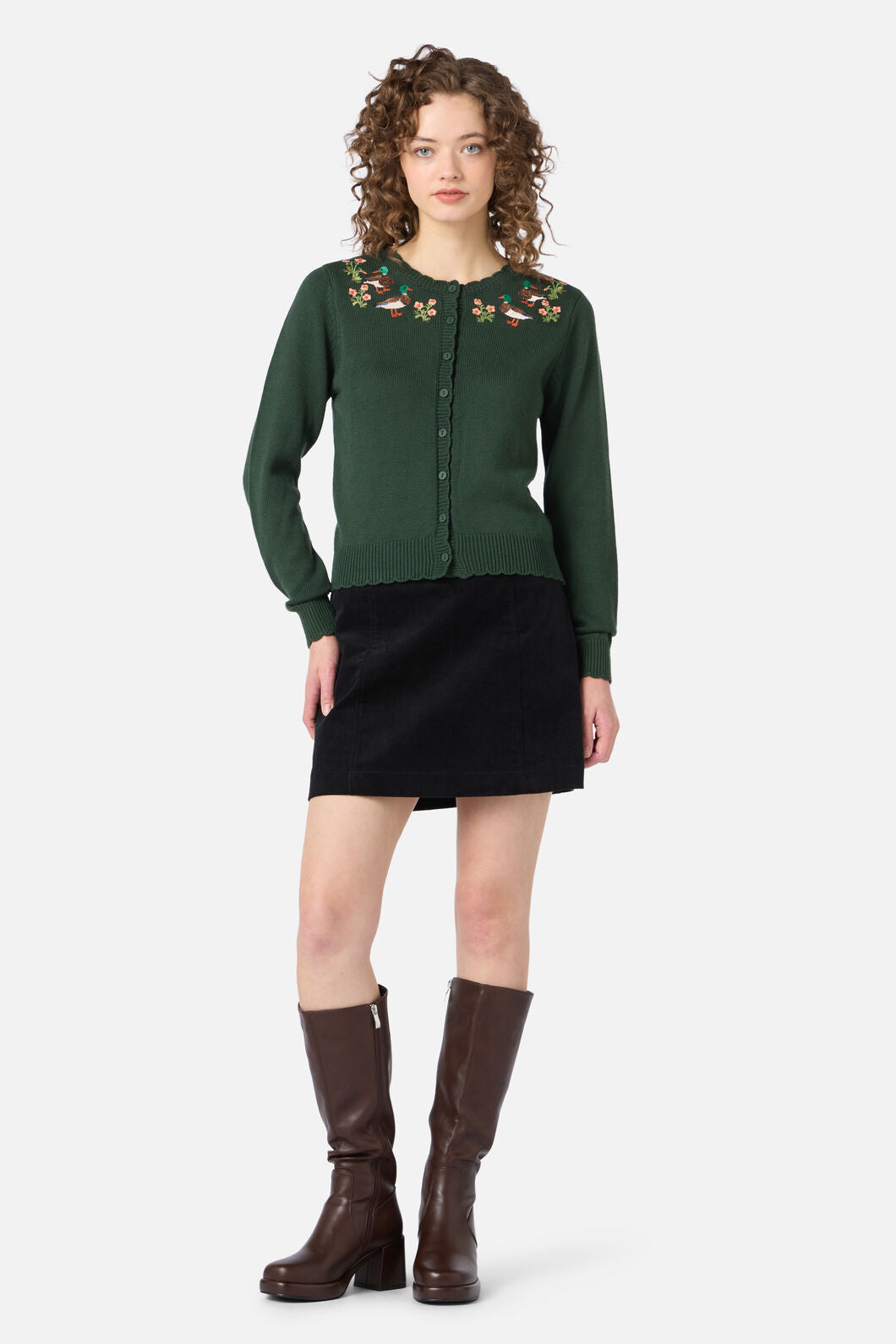 Sweet Ducks Embroidered Cardigan