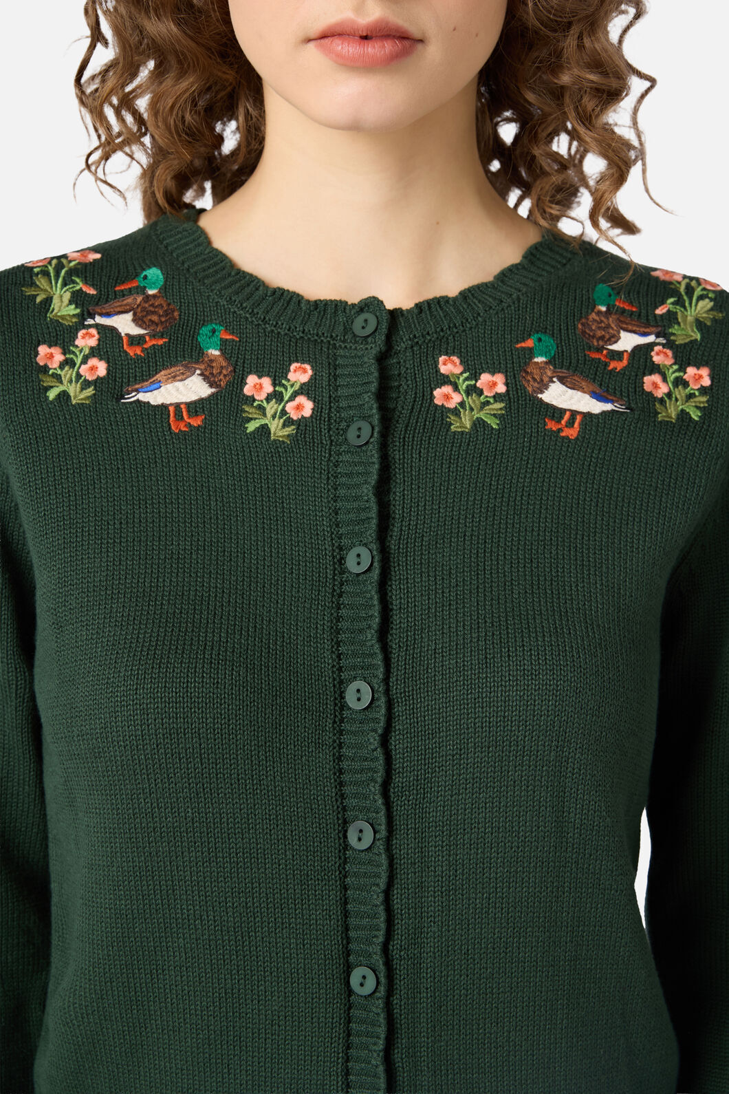 Sweet Ducks Embroidered Cardigan