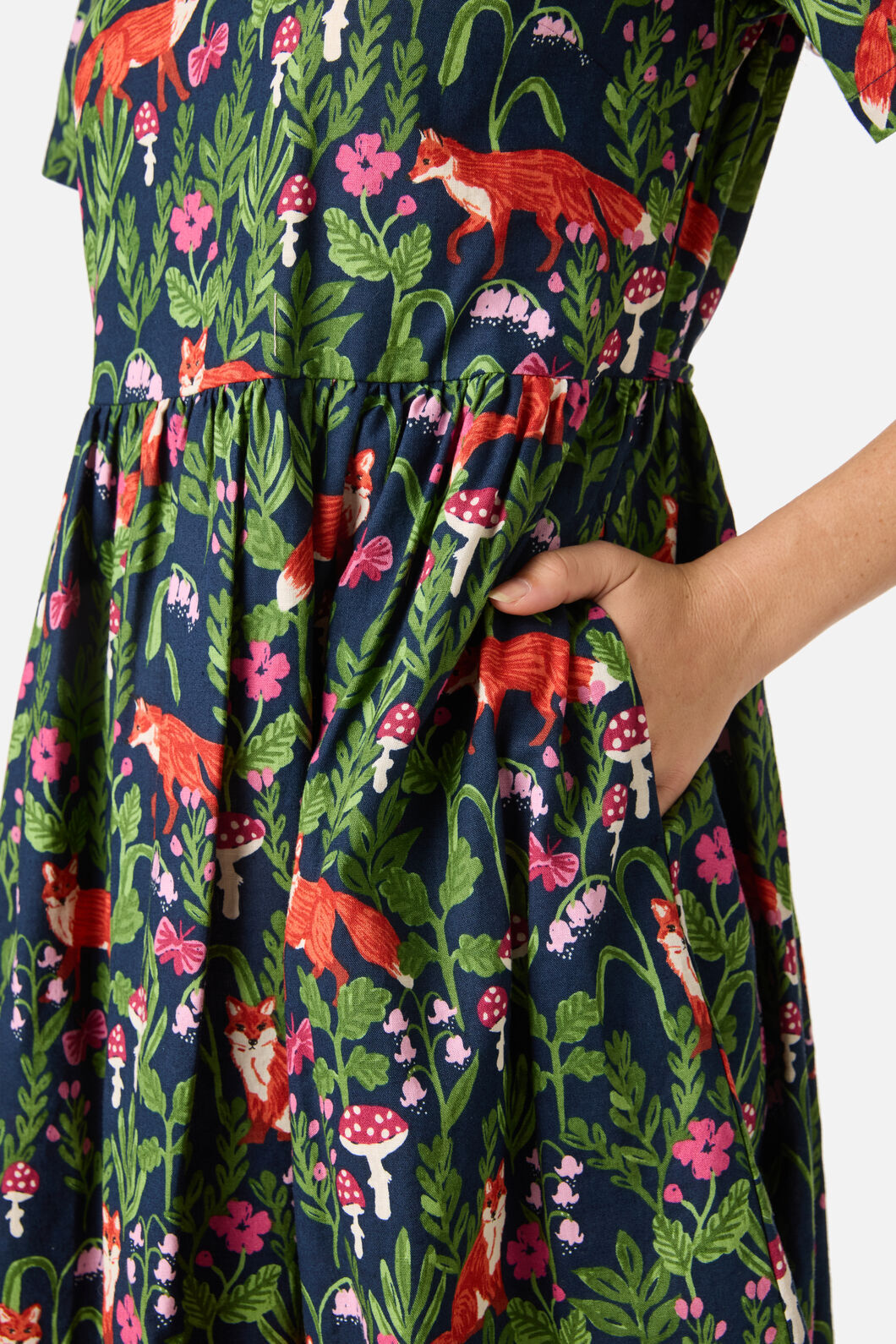 Fancy Foxes Smock Dress