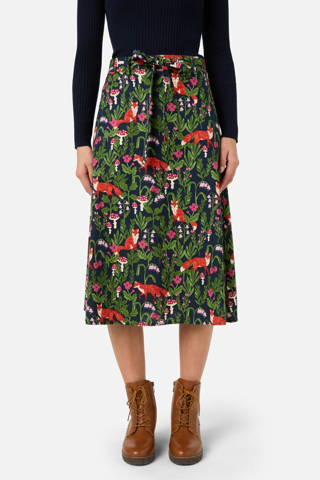 Fancy Foxes Midi Skirt