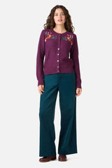 Fox Embroidered Cardigan