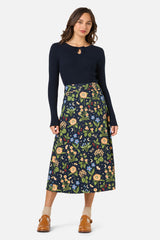 Midnight Garden Midi Skirt