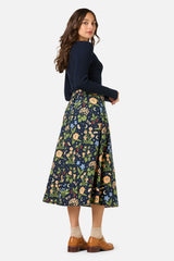 Midnight Garden Midi Skirt