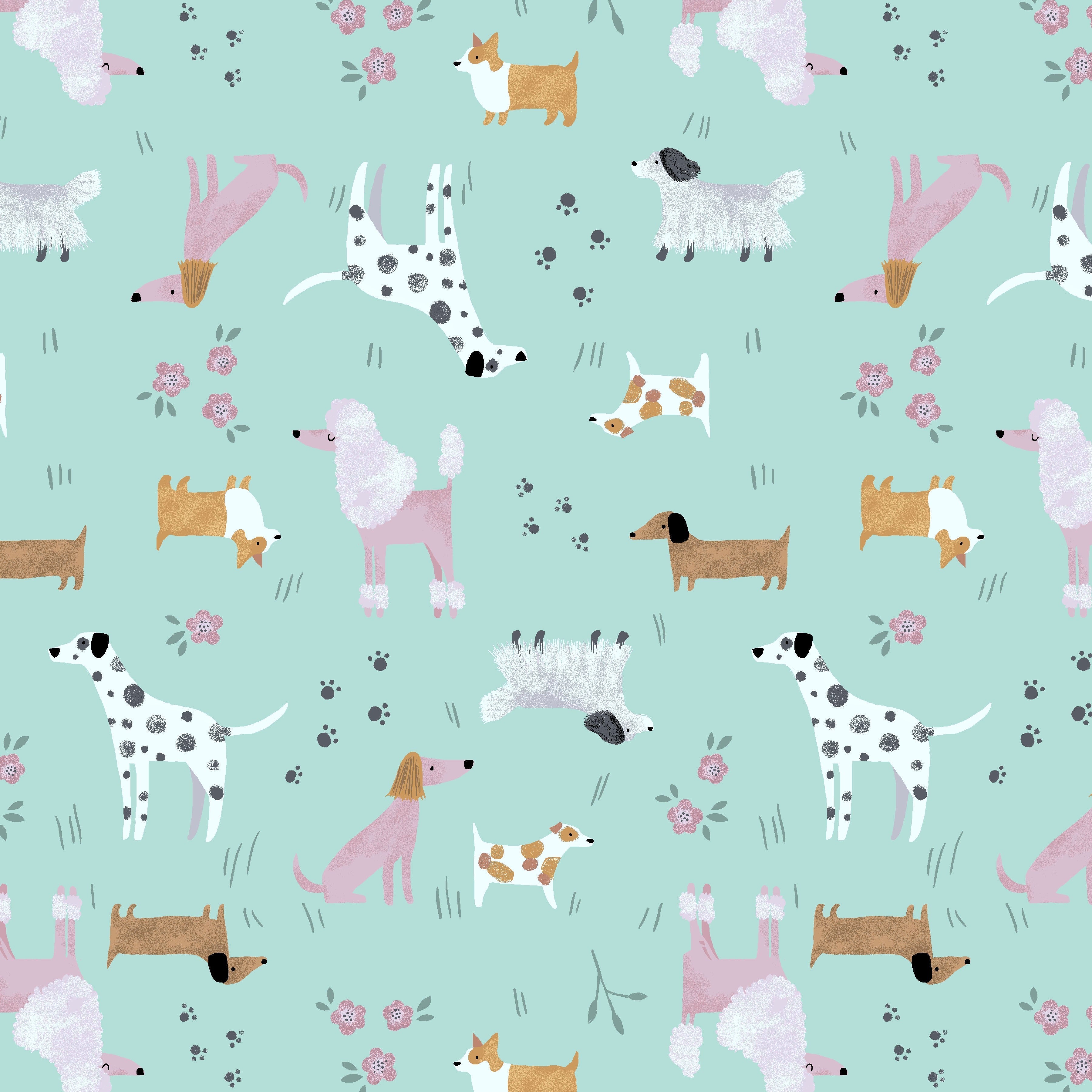 Retro Mod Collared Dress Dogs