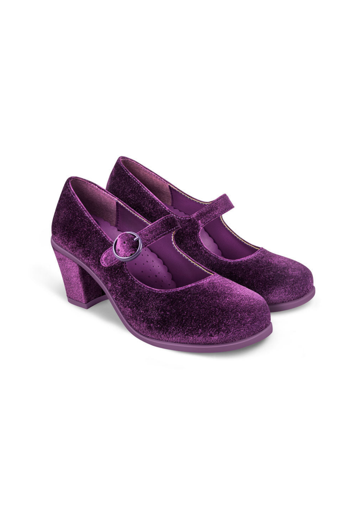 Chocolaticas® Mid Heels Plum Elixir Women's Mary Jane Pump