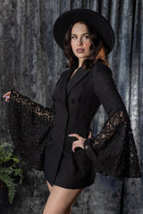Evangeline - Gothic Blazer Mini Dress
