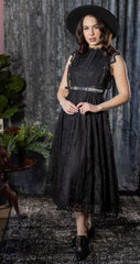 Arabella Gothic Lace Fit and Flare Dress