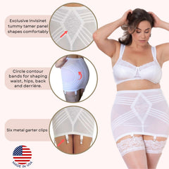 Waistline Open Bottom Breathable Power Mesh Fabric | Firm to Extra Firm Support | Style 1359