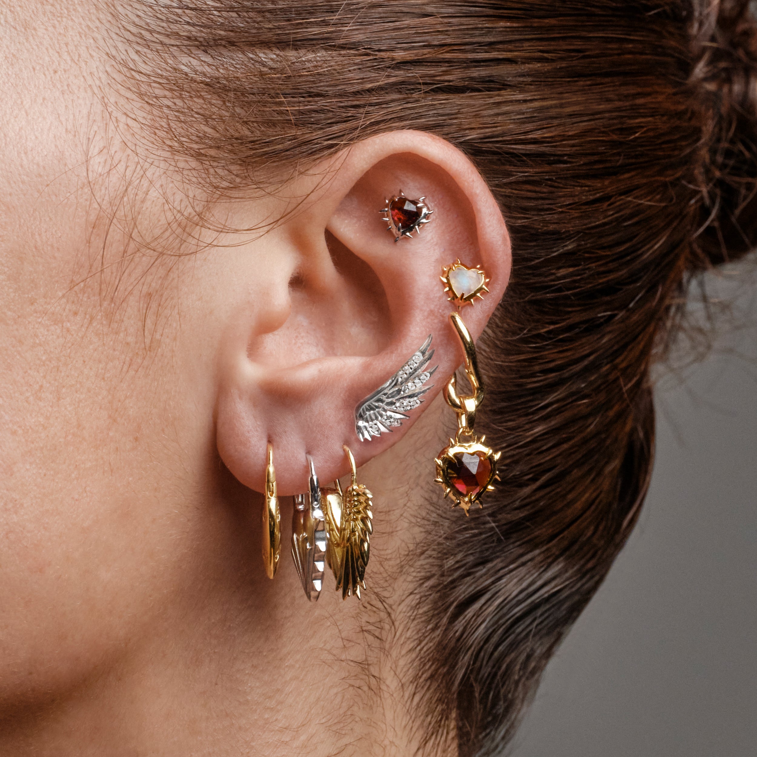 Heart of Thorns Stud Earring