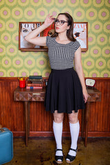 Harper Skater Skirt in Black