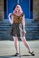 Retro Boat Neck Top in Leopard