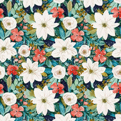 Vintage Style Midi Dress Winter Floral